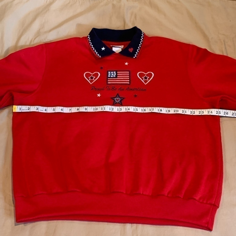BonWorth “Proud to be American” Collared Sweater Size LP - Picture 10 of 16